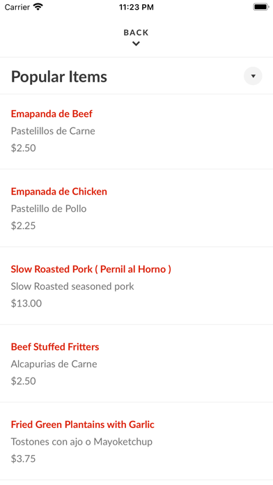 Spanish Island Restaurant Screenshot