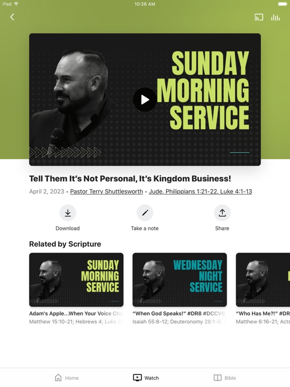 Dominion Christian Center iPad screenshot 3 - Education app