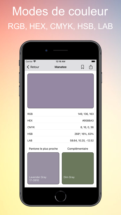 Screenshot #3 pour Color picker and helper