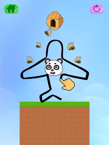パンダを助ける: 犬を救え ミツバチゲームのおすすめ画像1