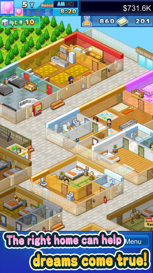 #1. Dream House Days (iOS) By: Kairosoft Co.,Ltd