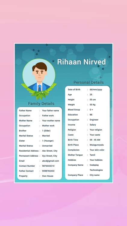 Marriage biodata profile maker screenshot-8