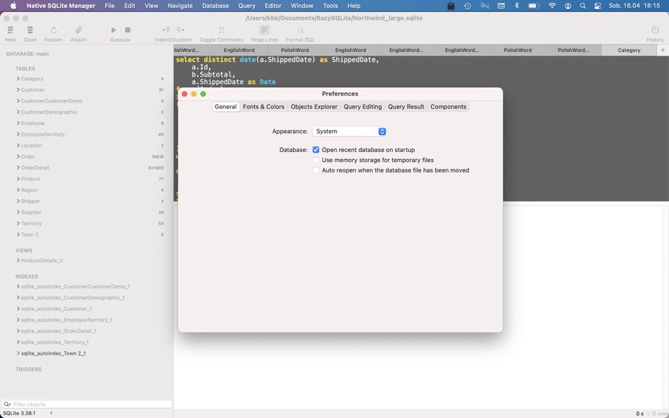 #6. Native SQLite Manager (macOS) 来自: Krystian Kolodziej