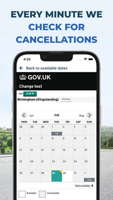 Driving Test Cancellations UK Screenshot