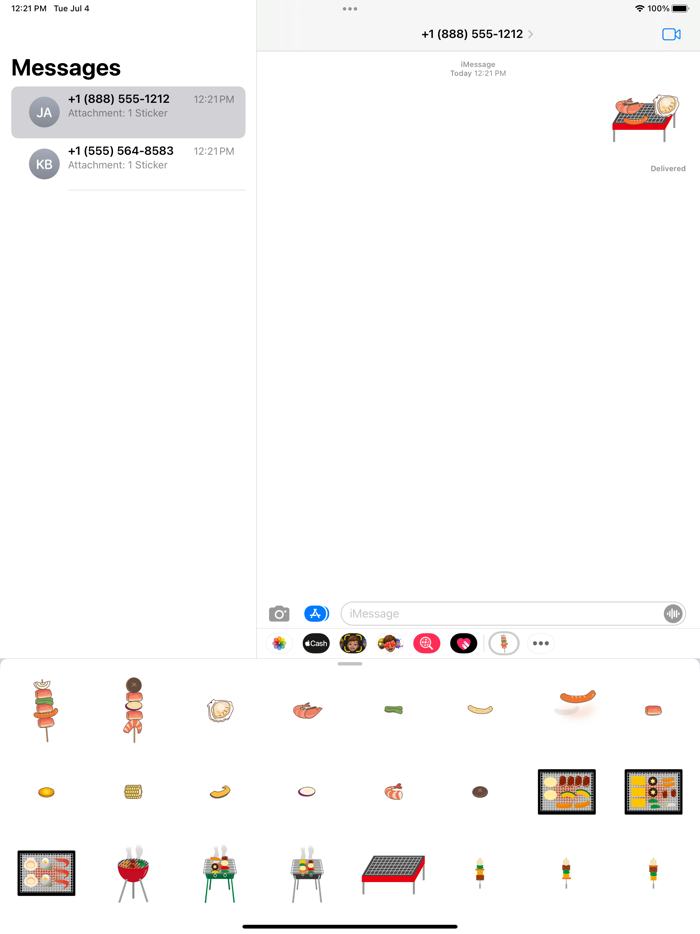 Cute Barbecue Sticker