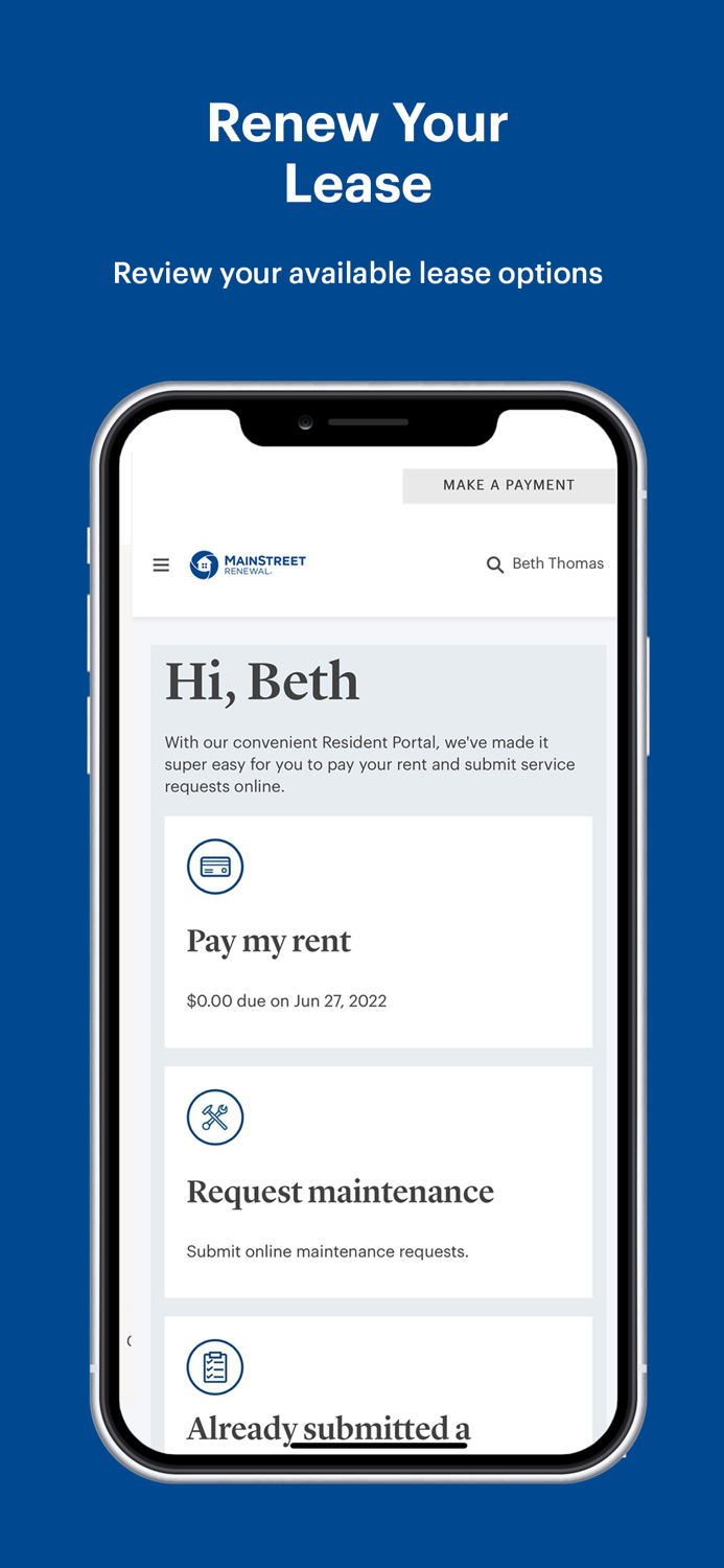 Main Street Renewal Portal