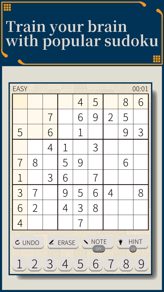 #1. SUDOKU classy (iOS) Podle: kobayakawa kyosuke
