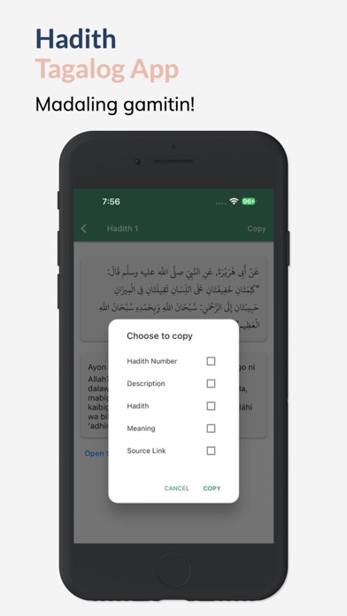 Hadith Tagalog Screenshot