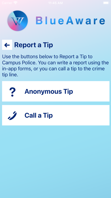 BlueAware - Wellesley College Screenshot