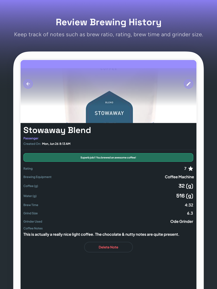 Optimal Coffee Notes