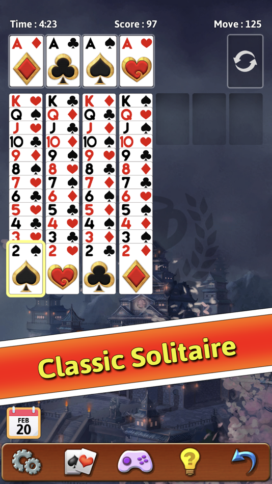 #2. Solitaire Daily +! (iOS) By: GameZen, Inc.