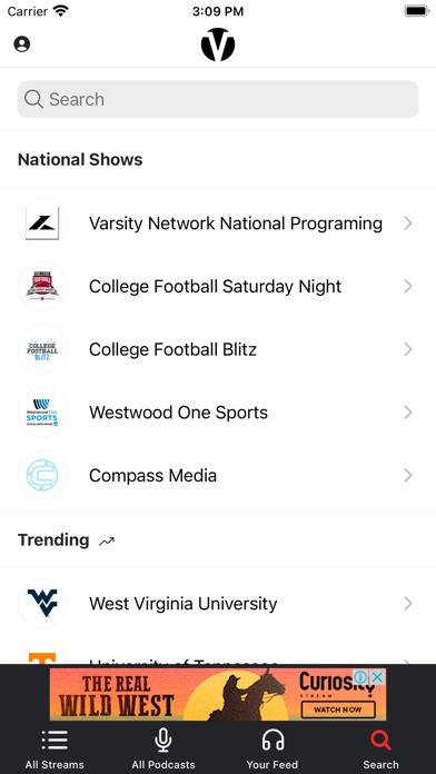 The Varsity Network Screenshot