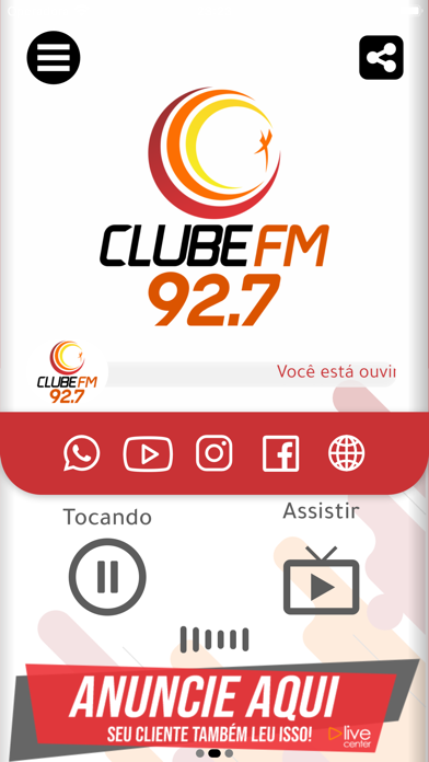 Rádio Clube FM 92 Screenshot
