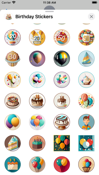 Screenshot #2 pour Happy Birthday Sticker Set