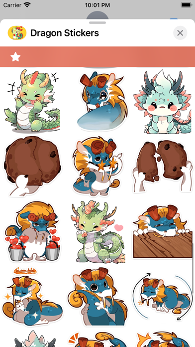 Dragon Stickers. Screenshot