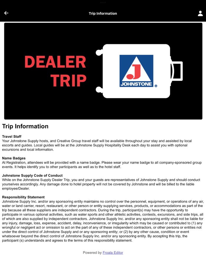 Johnstone Supply Dealer Trip