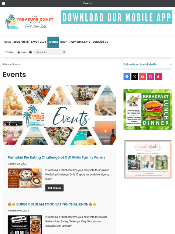 The Treasure Coast Foodie iPad screenshot 5 - Food & Drink app