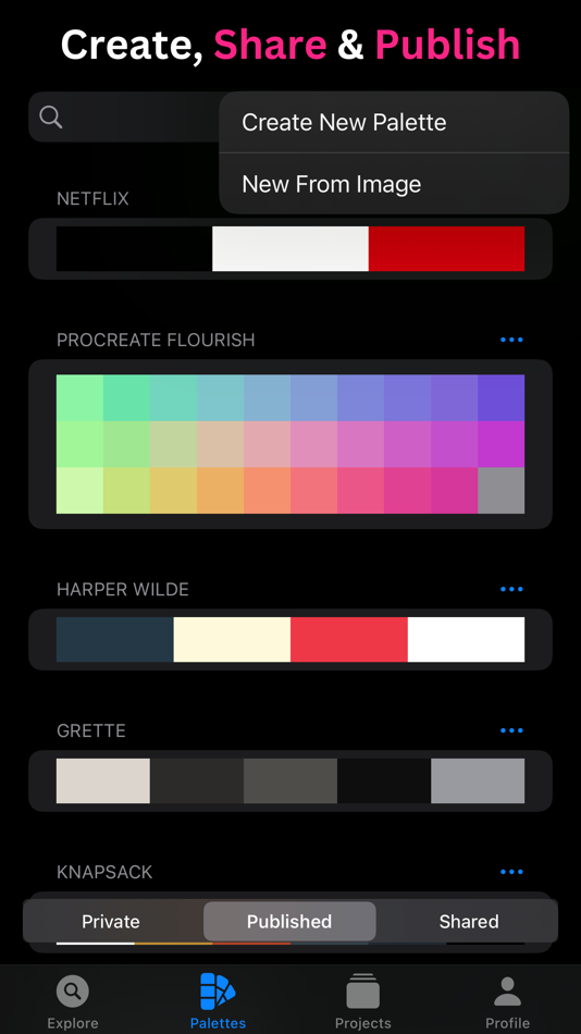 #7. KolorHub: Color Palette Studio (iOS) By: Hayk Ghazaryan