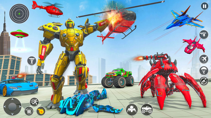 Octopus Robot Car Game 3D- War