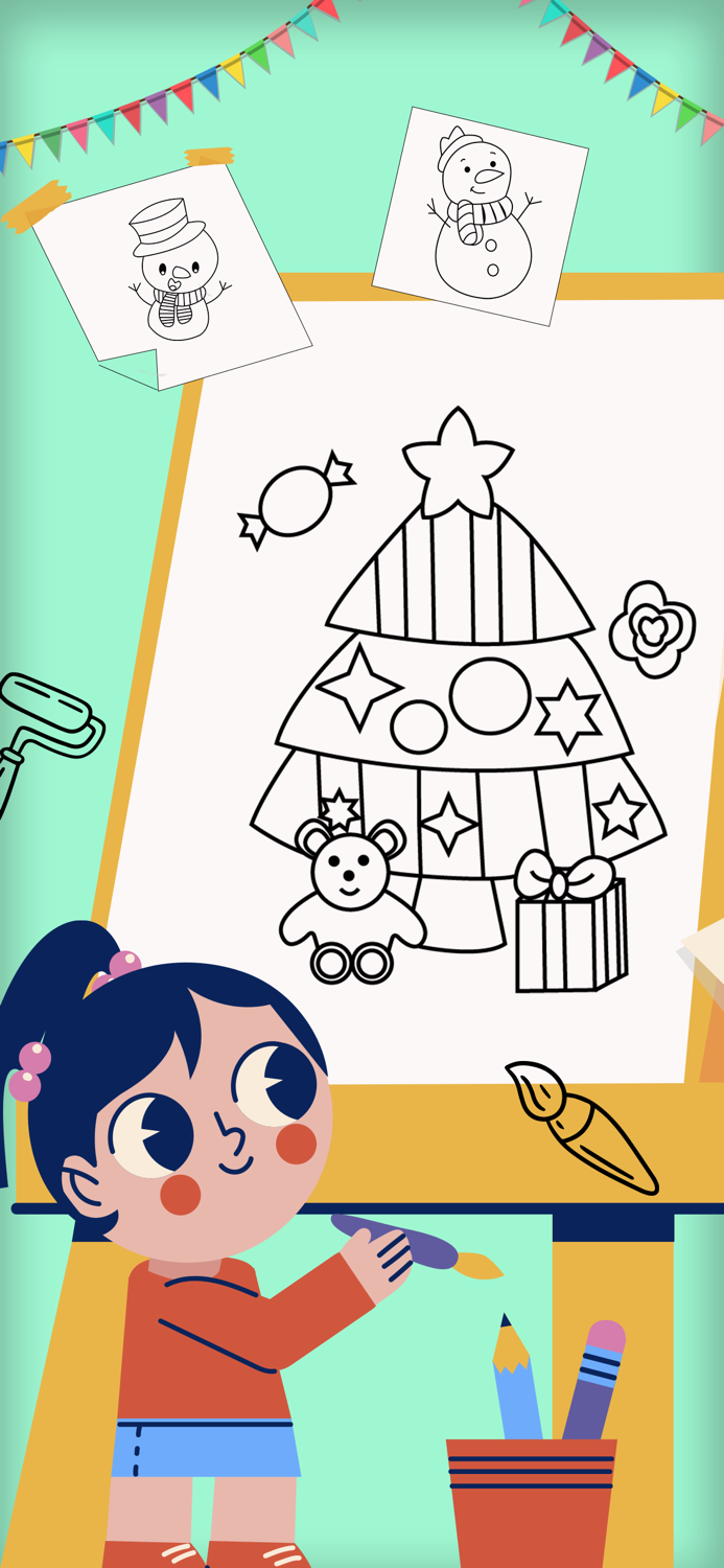 Coloring book for Christmas Ev