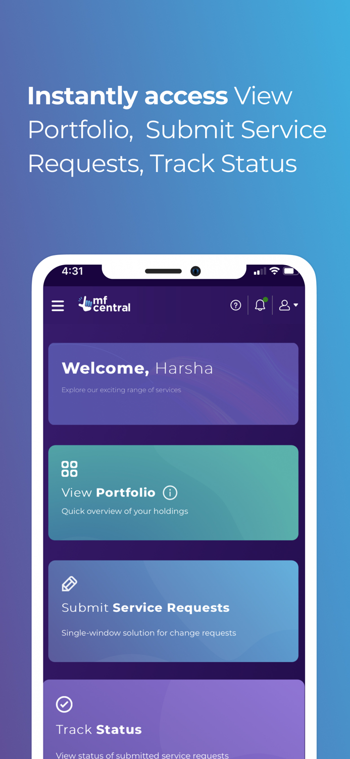 MFCentral Mutual Fund App