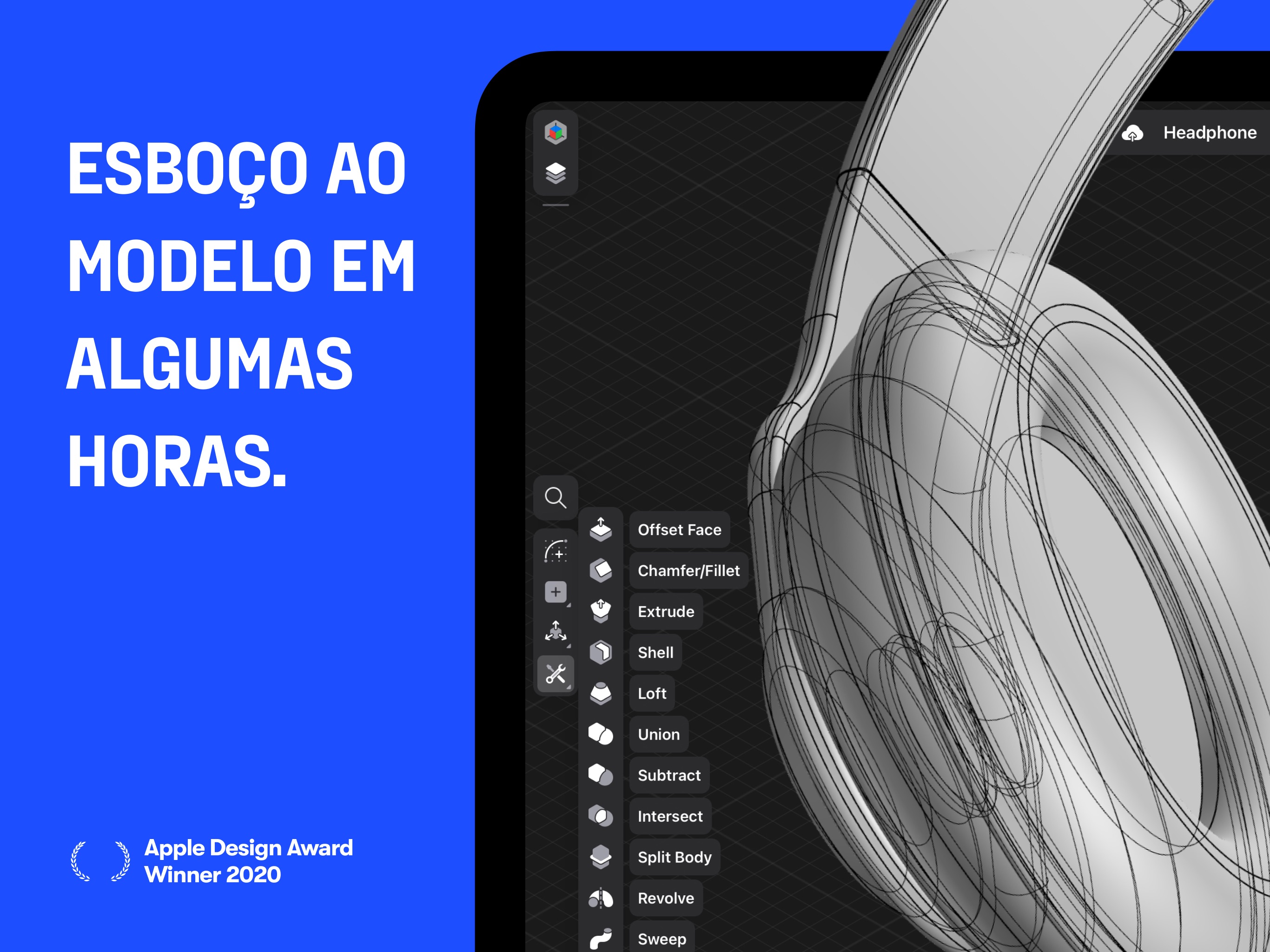 Screenshot do app Shapr3D: Modelagem CAD