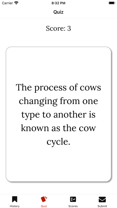 Cow Facts Screenshot