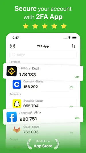 2FA App - Authenticator screenshot 1