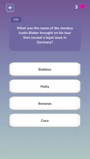 justin bieber trivia quiz iphone screenshot 3