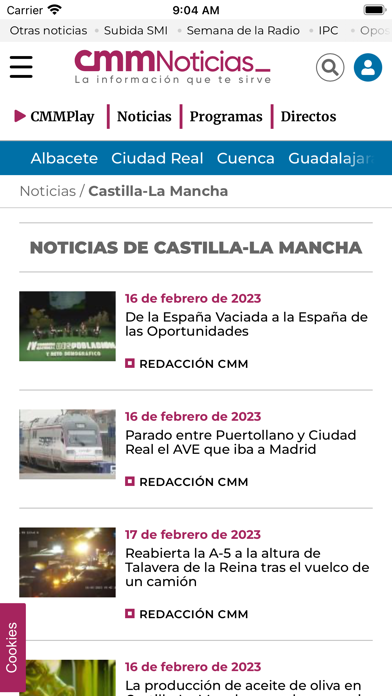 CMM: Castilla-La Mancha Media Screenshot