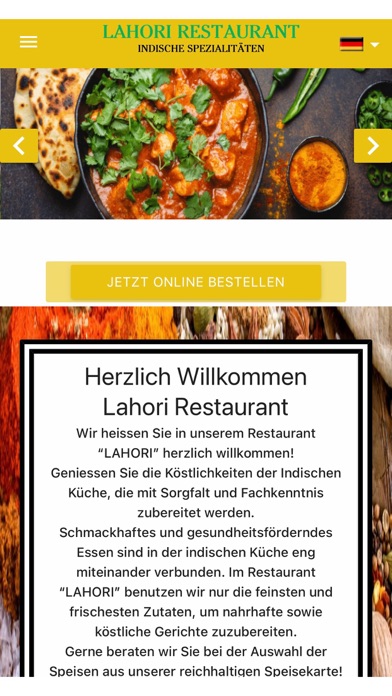 Lahori restaurant Screenshot