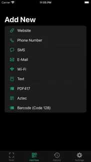 qr code reader, generator iphone screenshot 2