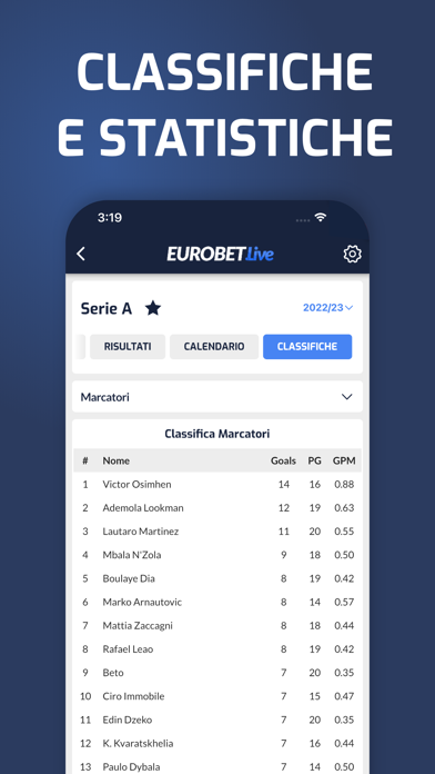 Eurobet Live - Risultati sport Screenshot