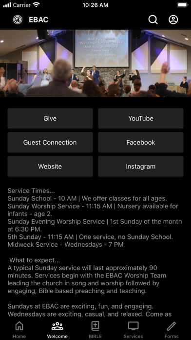 Eagle Bend Apostolic Church Screenshot