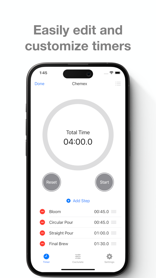 #5. Easy Coffee Timer - Pour Over (iOS) Podle: Matthew Spenn