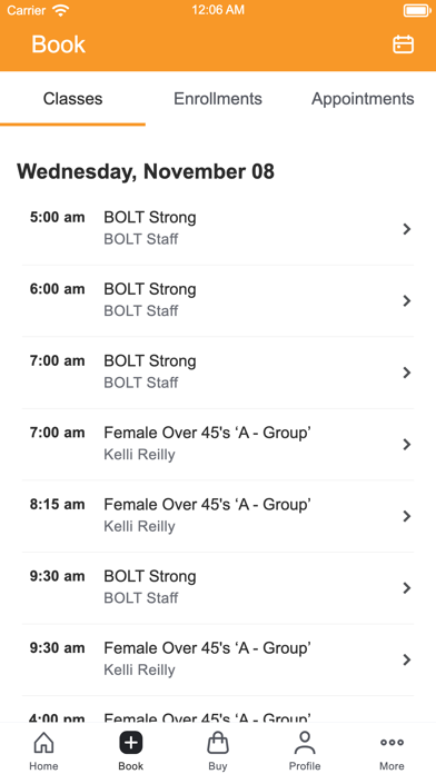 Bolt Health and Fitness Screenshot
