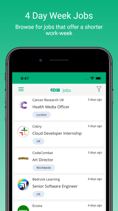 4 Day Week Jobs Screenshot