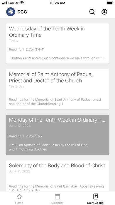Duke Catholic Screenshot