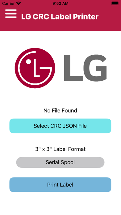 LG Label Printer Screenshot