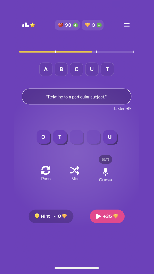 #1. Wordint: Word Game (iOS) By: Sedat Gulmen