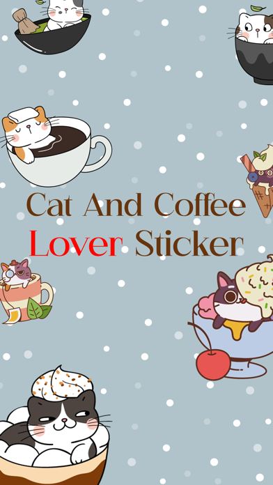 Cats and Coffee Lovers Sticker Screenshot