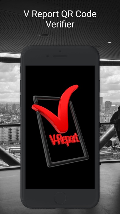 V Report QR Code Verifier app screenshot