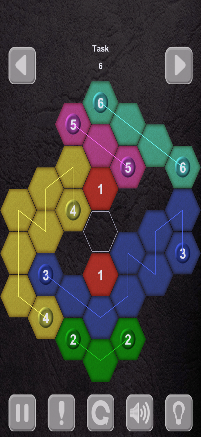 Color Lines. Hexagon