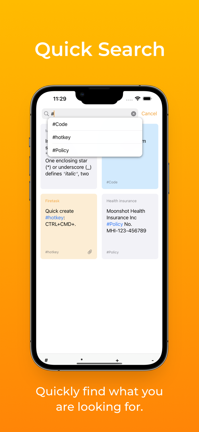 Infos - Short Notes Manager