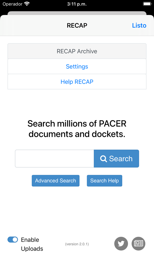 #2. RECAP Uploader (macOS) Podle: Free Law Project