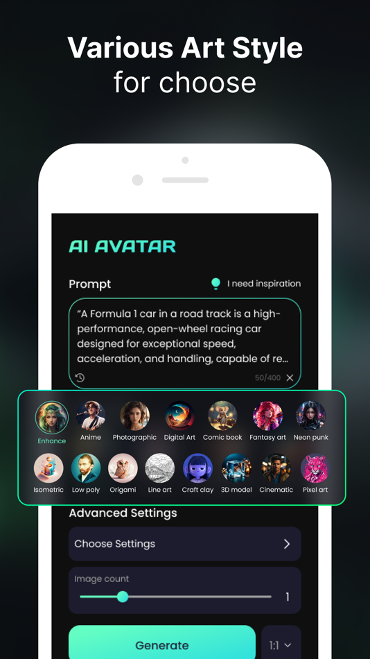#5. Avatar AI - AI Art Generator (iOS) 由: CEM SOFTWARE LTD