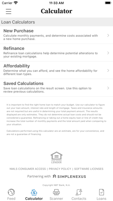 NBT Bank Home Lending Screenshot