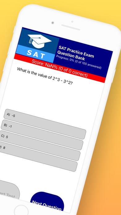 SAT Practice Exam Screenshot