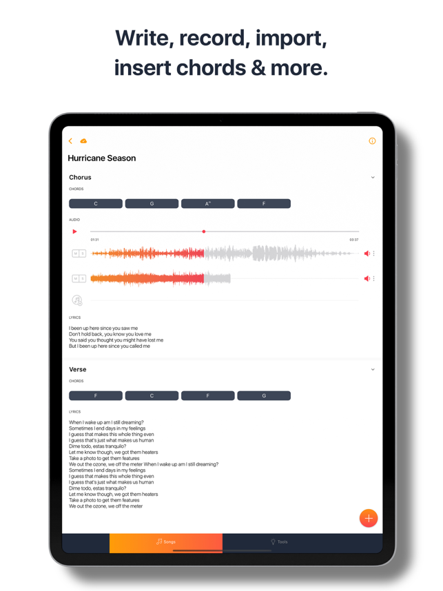 ‎Songwriter Pro: Lyric Studio Screenshot