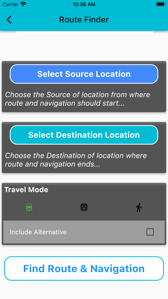 Easy Driving Route Finder
